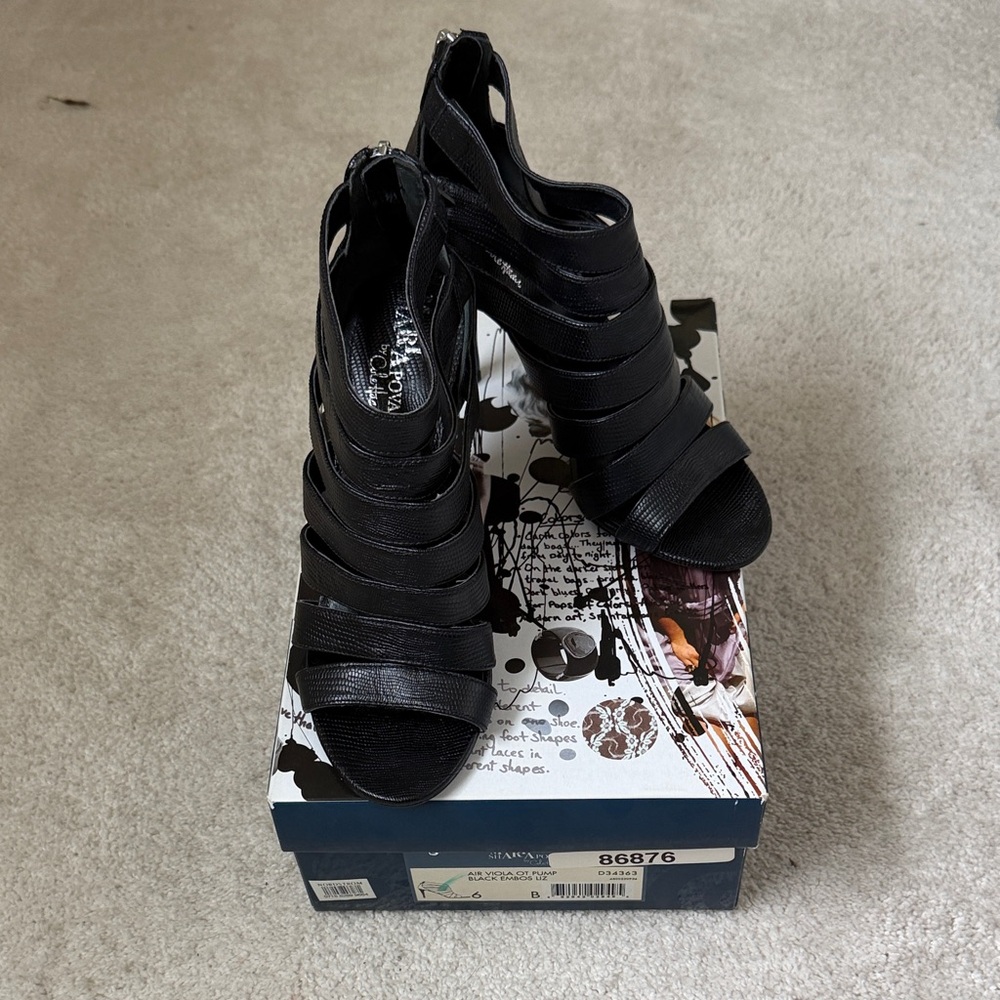 Cole Haan Black Strappy Heels